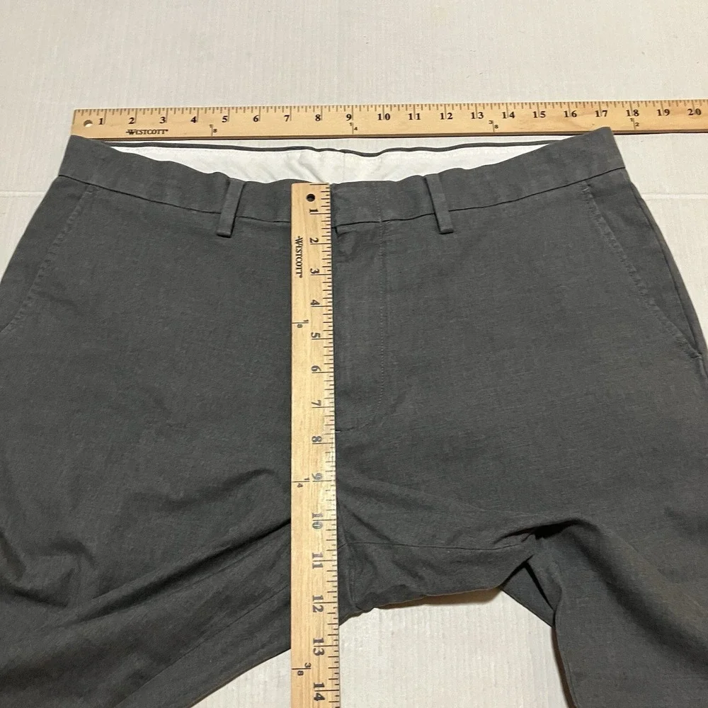 J.Crew Bowery Pants Mens Size 34‎ X 29 Gray Cotton Flat Front Casual Dress